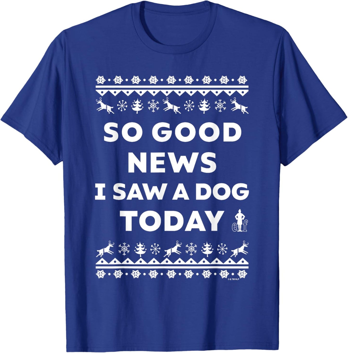 Elf Good news Faux Sweater T-Shirt - T-Shirt | Royal