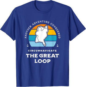 Great Loop Challenge Looper Adventure Conquered T-Shirt - T-Shirt | Royal