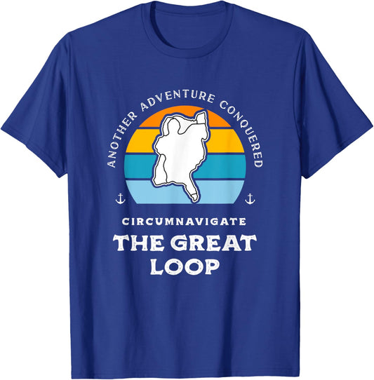 Great Loop Challenge Looper Adventure Conquered T-Shirt - T-Shirt | Royal