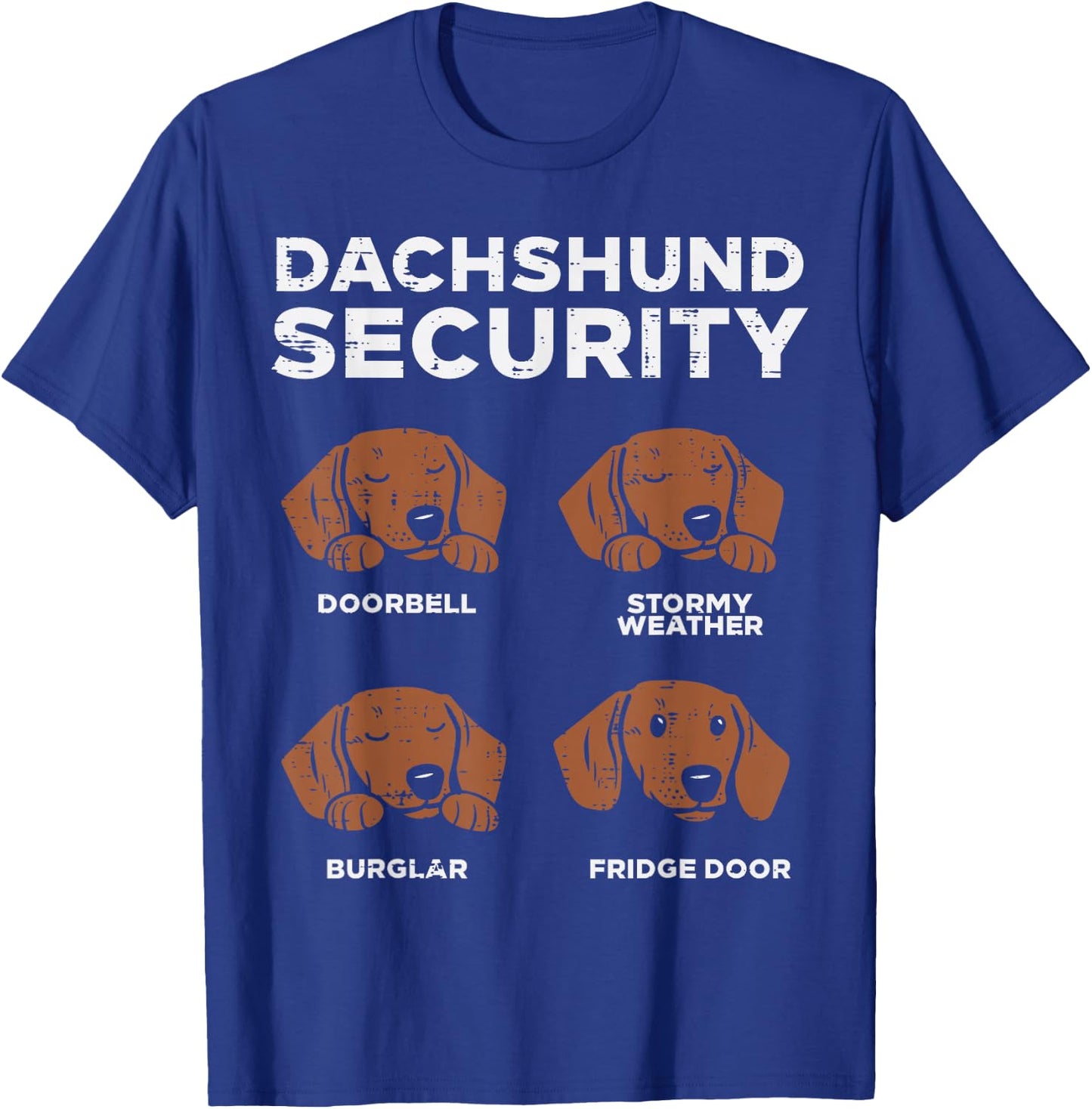 Dachshund Security Funny Wiener Weiner Dog Lover Owner Gift Men Women Girls Kids T-Shirt - T-Shirt | Royal