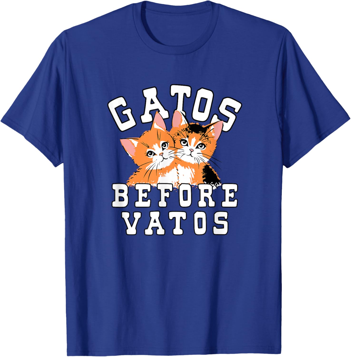 Funny Valentine Gatos Before Vatos , Women T-Shirt - T-Shirt | Royal