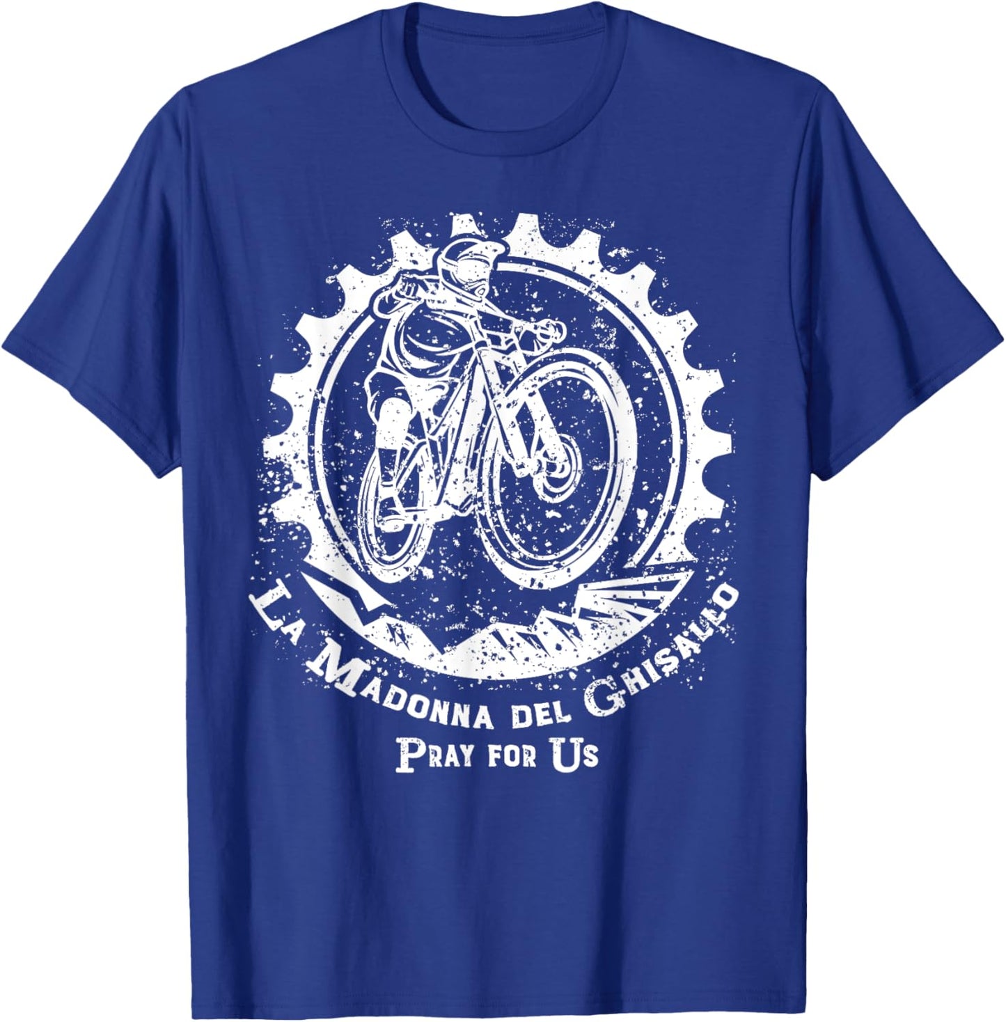 La Madonna del Ghisallo Mountain Biking Patron Saint Cycling T-Shirt - T-Shirt | Royal