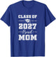 Senior Mom 2027 Proud Mom Class of 2027 Mom of 2027 Graduate T-Shirt - T-Shirt | Royal