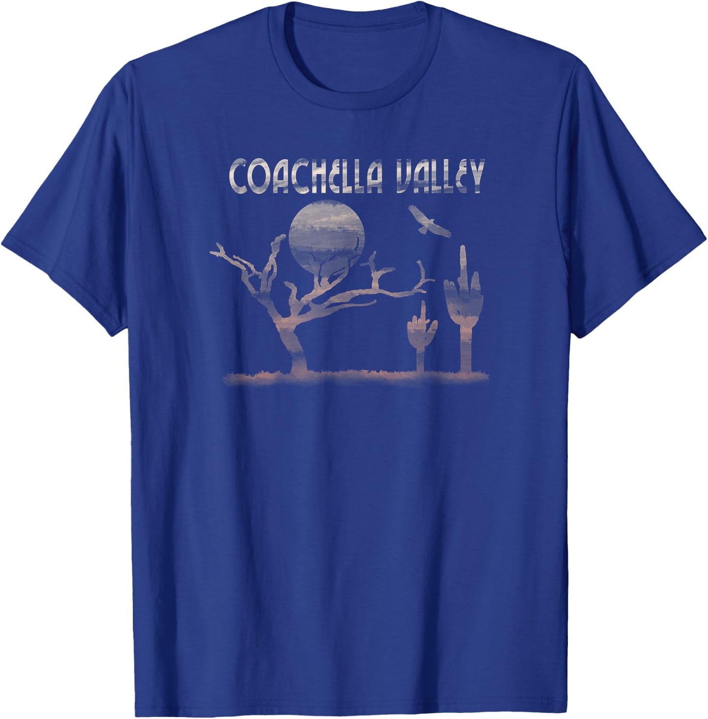 Coachella Valley Vintage Desert Print T-Shirt - T-Shirt | Royal