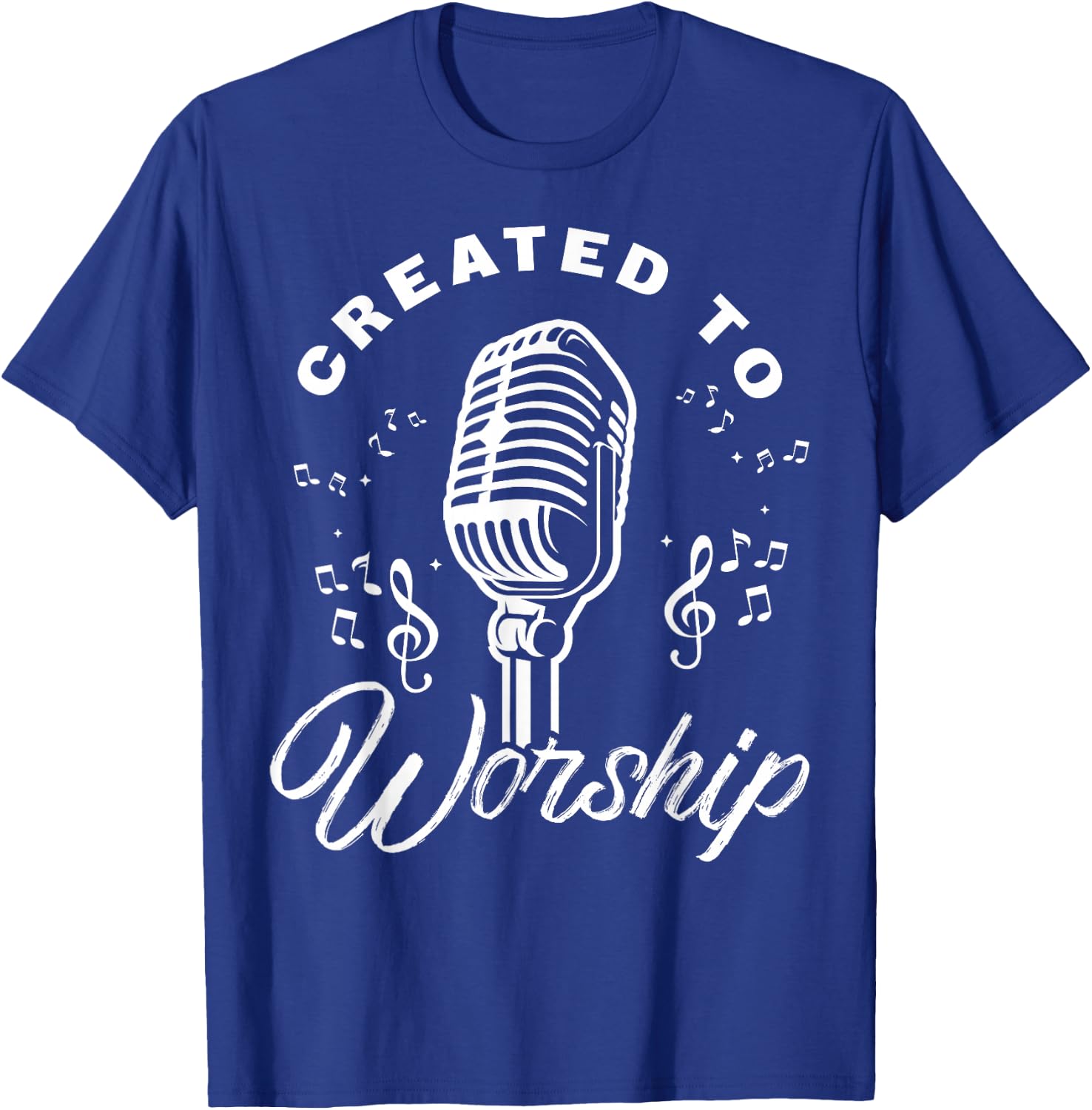 Created To Worship Gift Design For Christian God Fans T-Shirt - T-Shirt | Royal