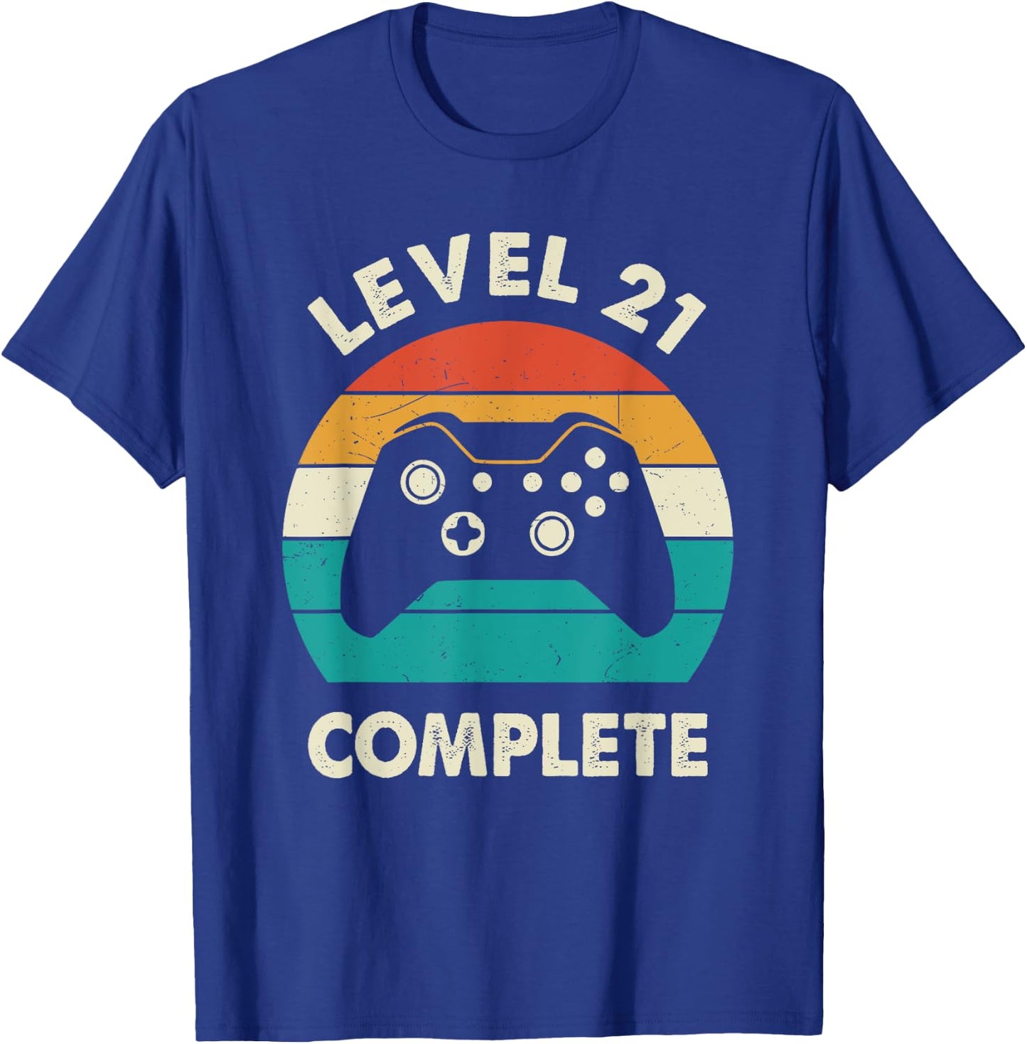 Level 21 Complete 21st Funny Wedding Anniversary For Couples T-Shirt - T-Shirt | Royal