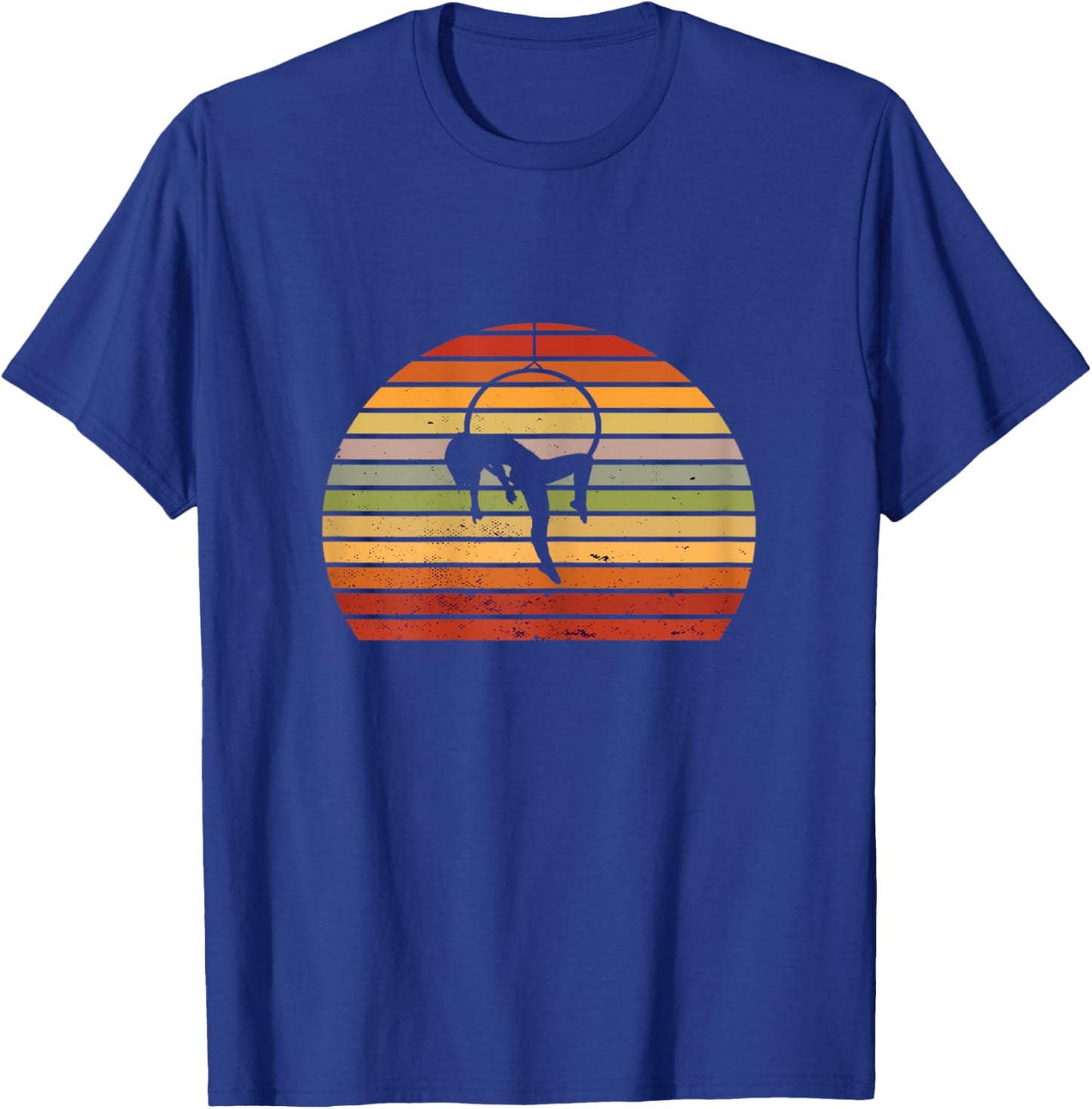 Aerial Retro Vintage Aerial Hoop Trapeze Hanging Aerialist T-Shirt - T-Shirt | Royal