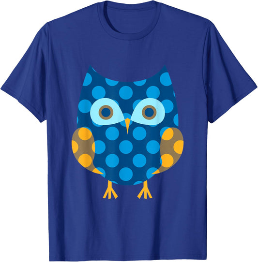 Dot Day Dotted Owl Colorful Make Mark Men Women Kids Teacher T-Shirt - T-Shirt | Royal