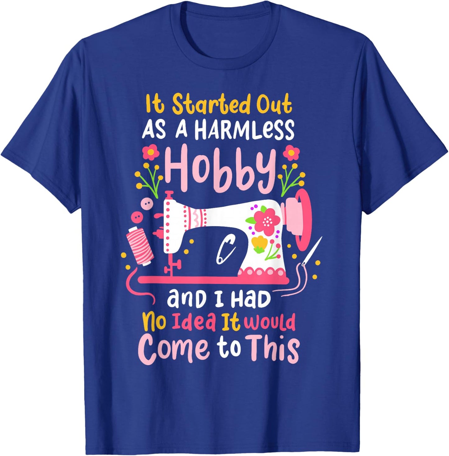 Sewing Quilting Quilt T-Shirt - T-Shirt | Royal