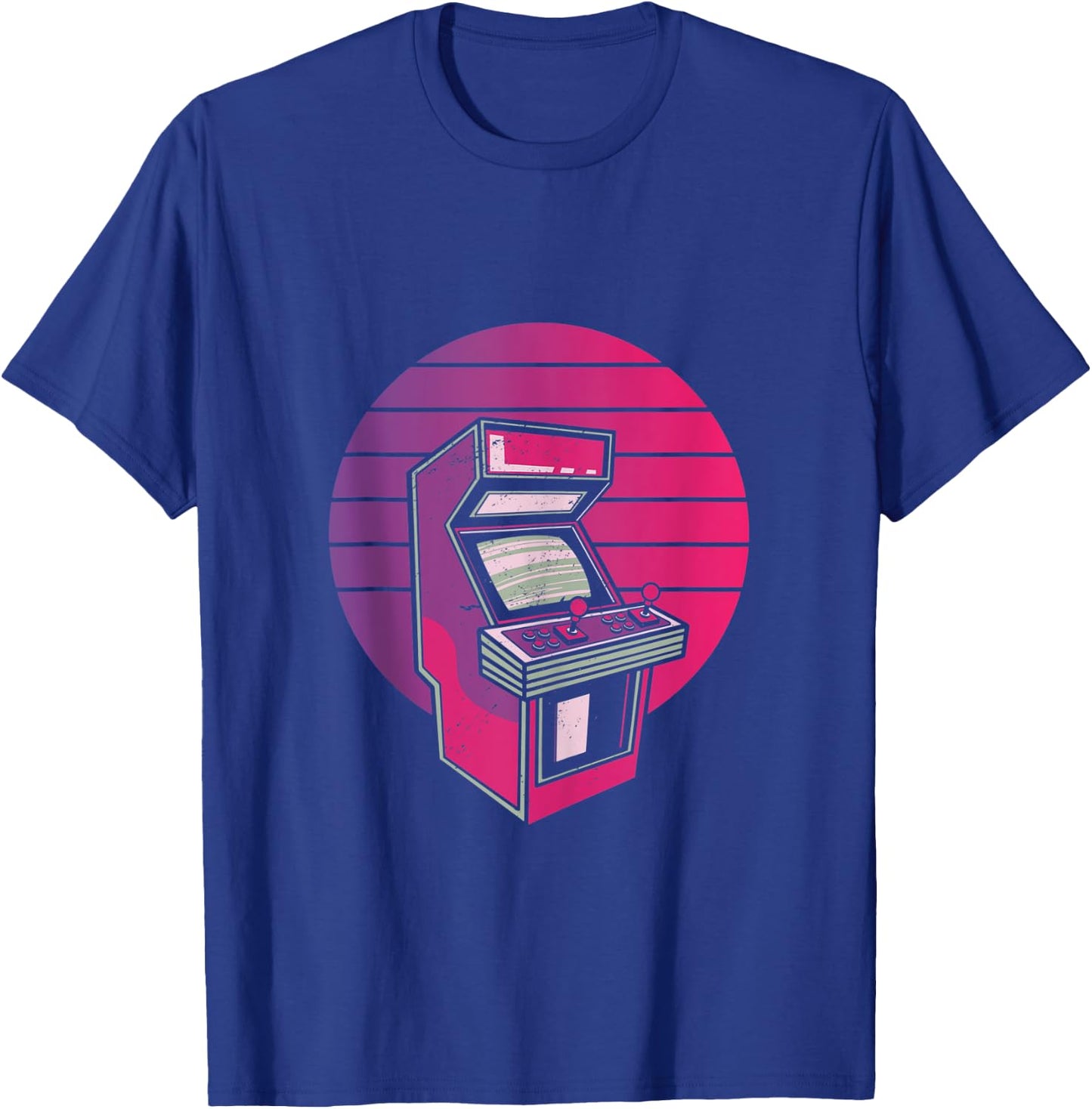 Aesthetic Video Gaming Arcade Game Machine 80s Style Gamer T-Shirt - T-Shirt | Royal