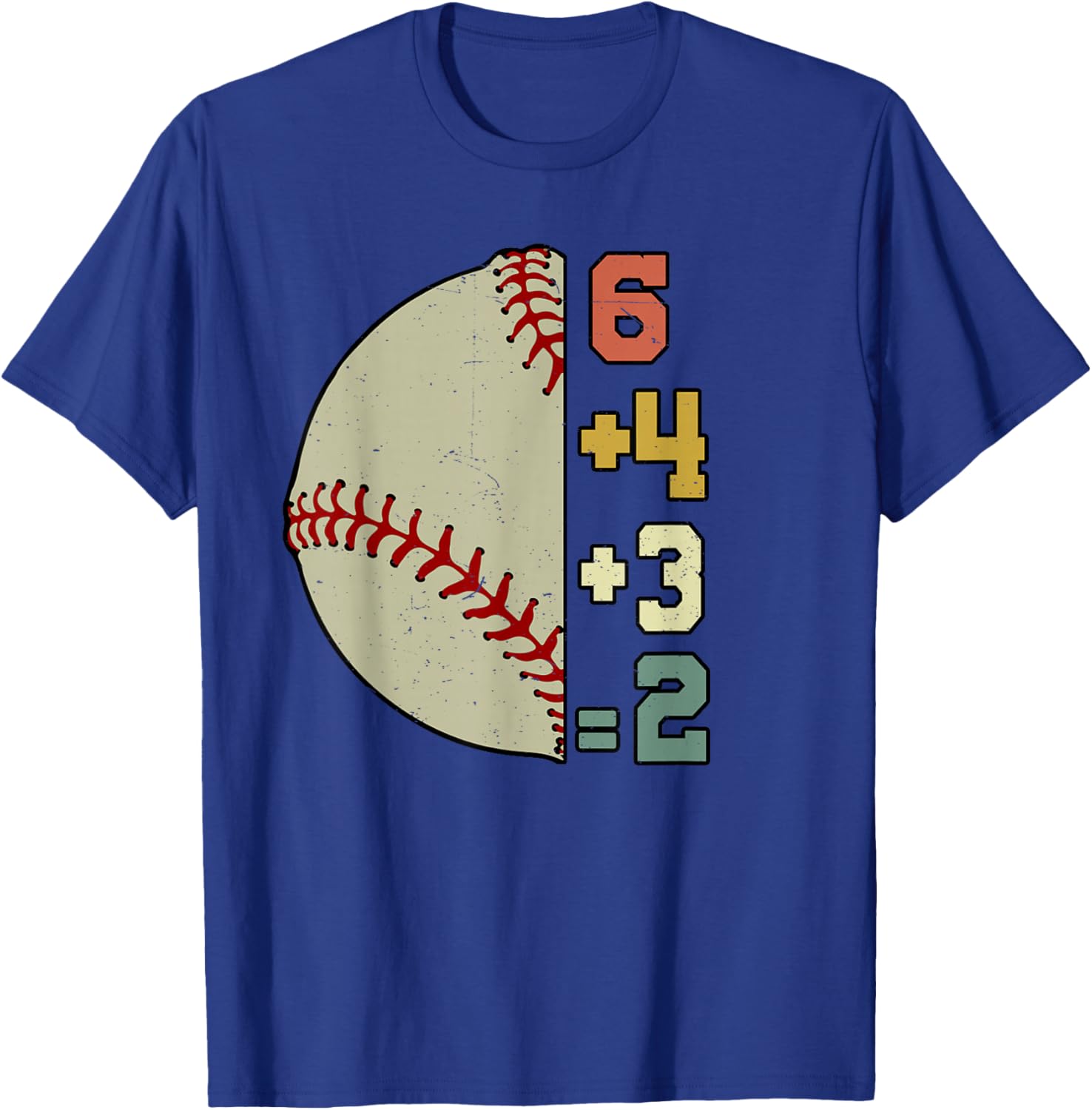Funny 6+4+3=2 Baseball Pitcher Double Play Women Youth Boy T-Shirt - T-Shirt | Royal