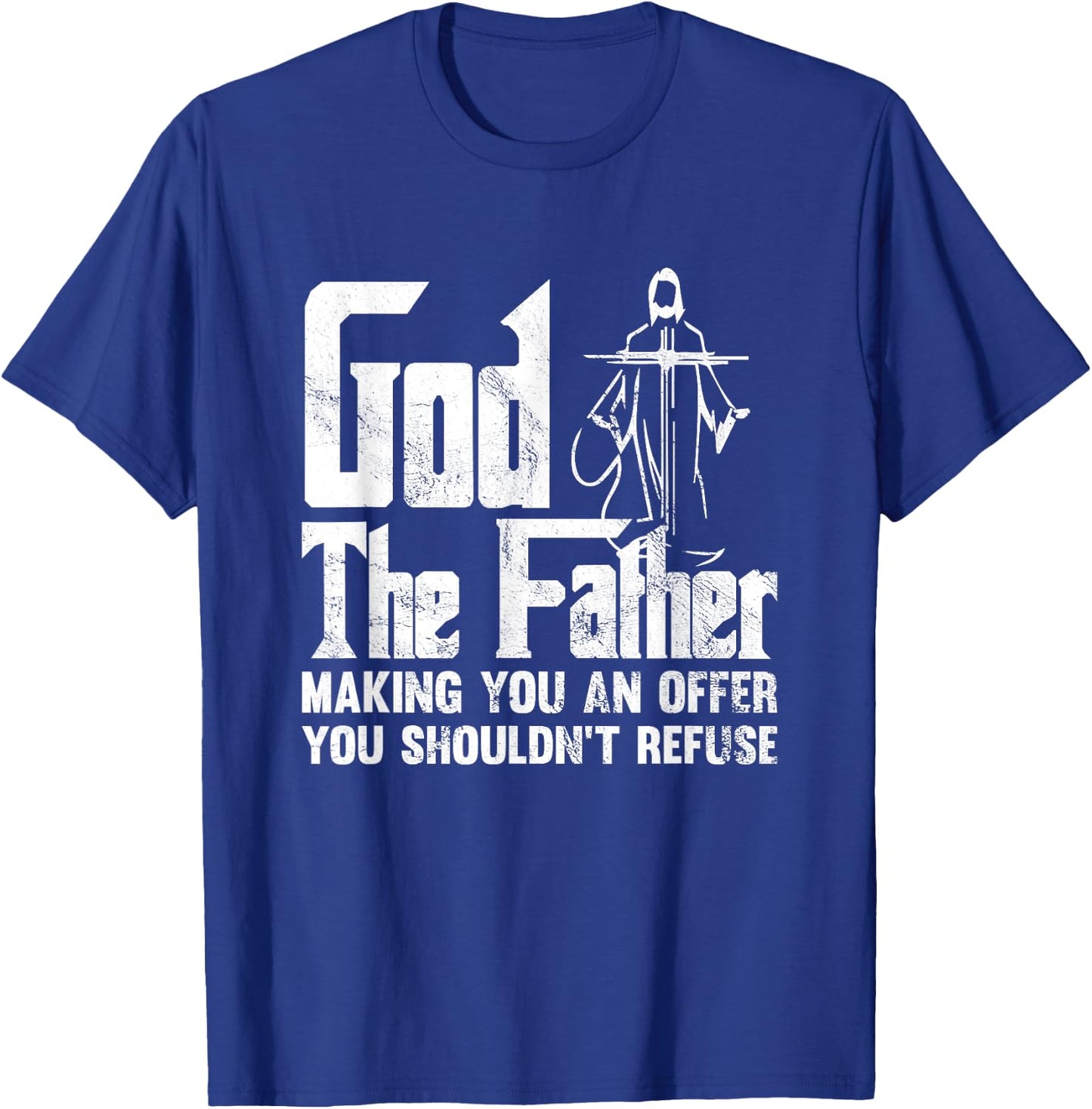 God The Father | Religious Christian Cross T-Shirt - T-Shirt | Royal