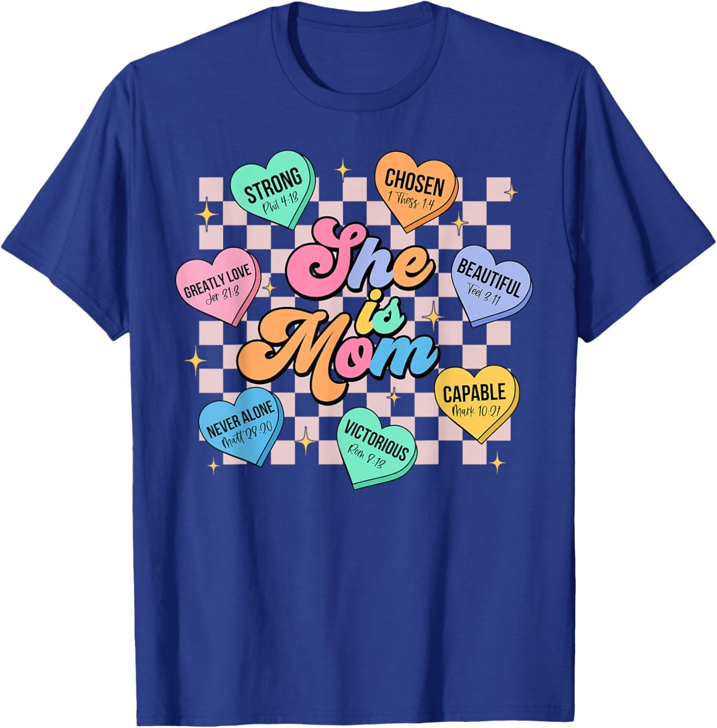 She Is Mom Christian Bible Verse Religious Mother's Day T-Shirt - T-Shirt | Royal