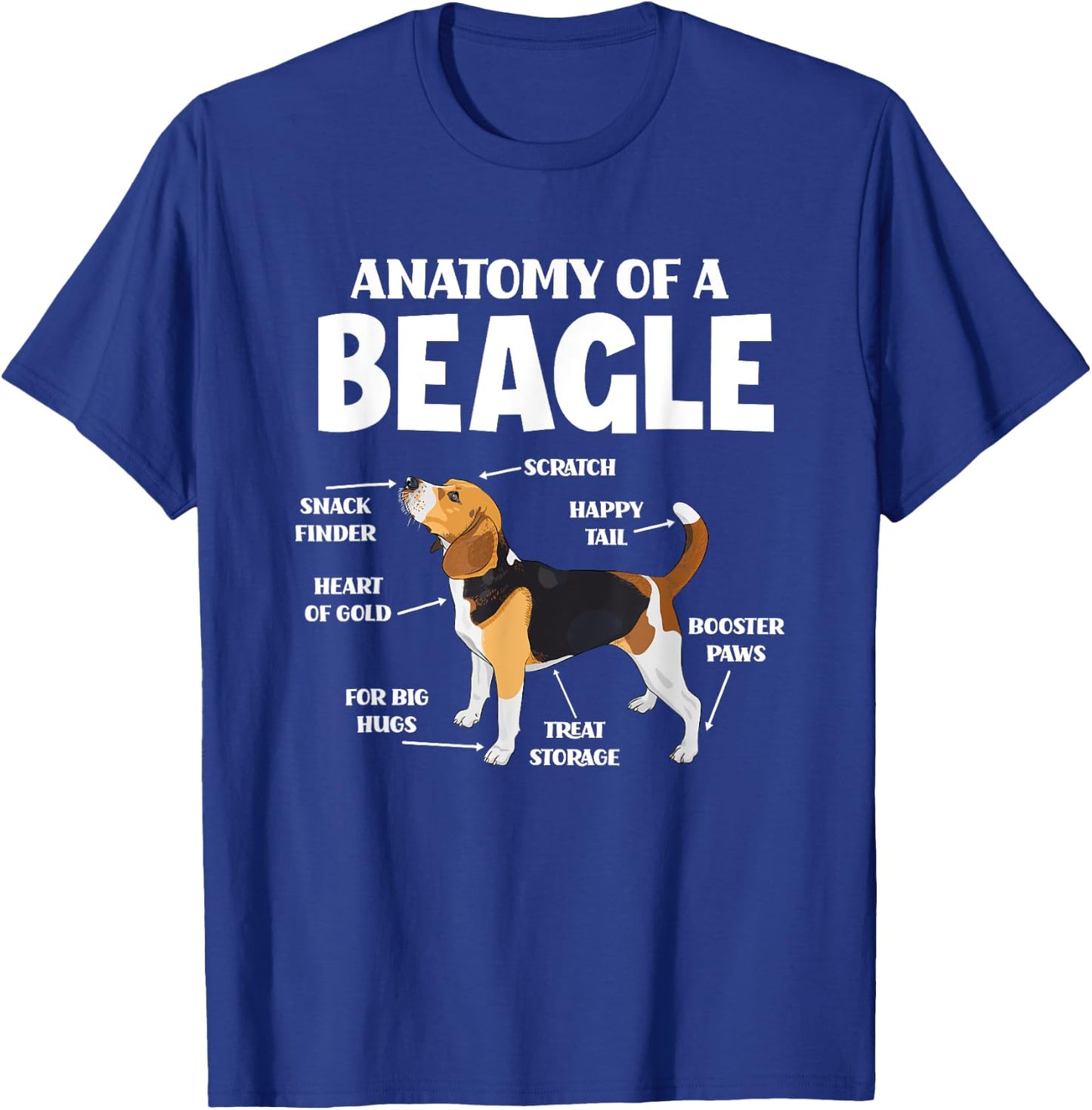 Anatomy Of A Beagle - Funny Dog Lover Gift Women Kids T-Shirt - T-Shirt | Royal