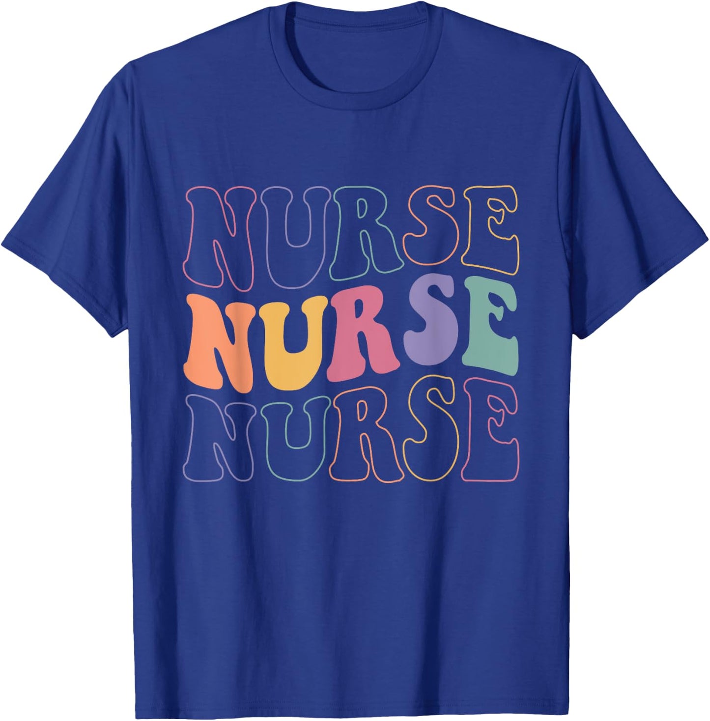 Groovy Nurse Women School Nurse RN ICU ER Pediatric T-Shirt - T-Shirt | Royal