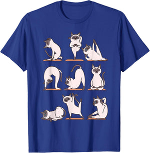 Siamese Cat Yoga T-Shirt - T-Shirt | Royal
