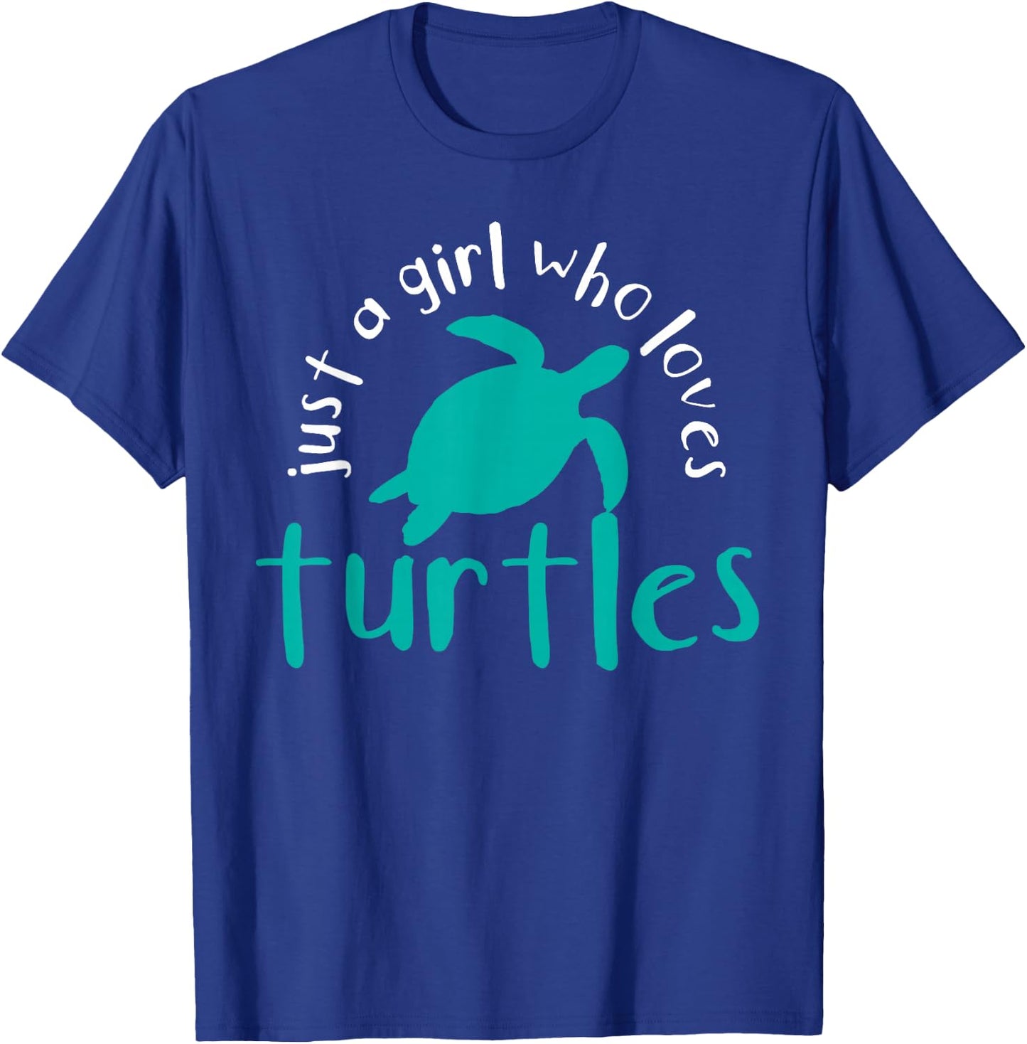 Turtle For Girls Who Love Turtles Gift Diving Present T-Shirt - T-Shirt | Royal