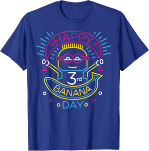 Despicable Me Minions Happy 3rd Banana Day T-Shirt - T-Shirt | Royal