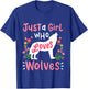 Kids Wolf Just A Girl Who Loves Wolves T-Shirt - T-Shirt | Royal