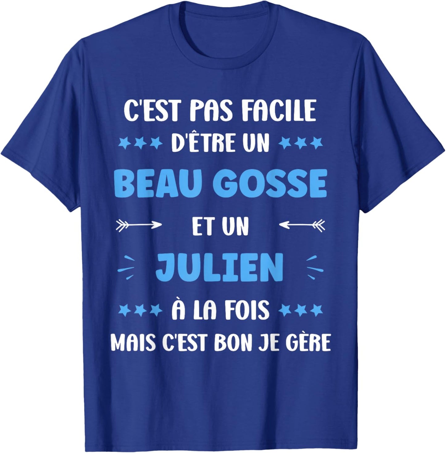 Beau gosse Super Julien Boys Humour Name Julien , Black, S T-Shirt - T-Shirt | Royal