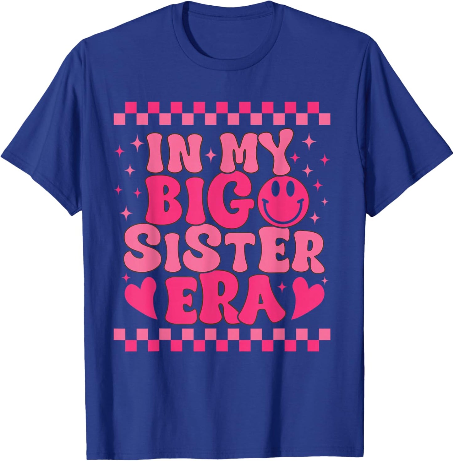 Groovy in My Big Sister Era Retro Big Sister Girls Kids Gift T-Shirt - T-Shirt | Royal