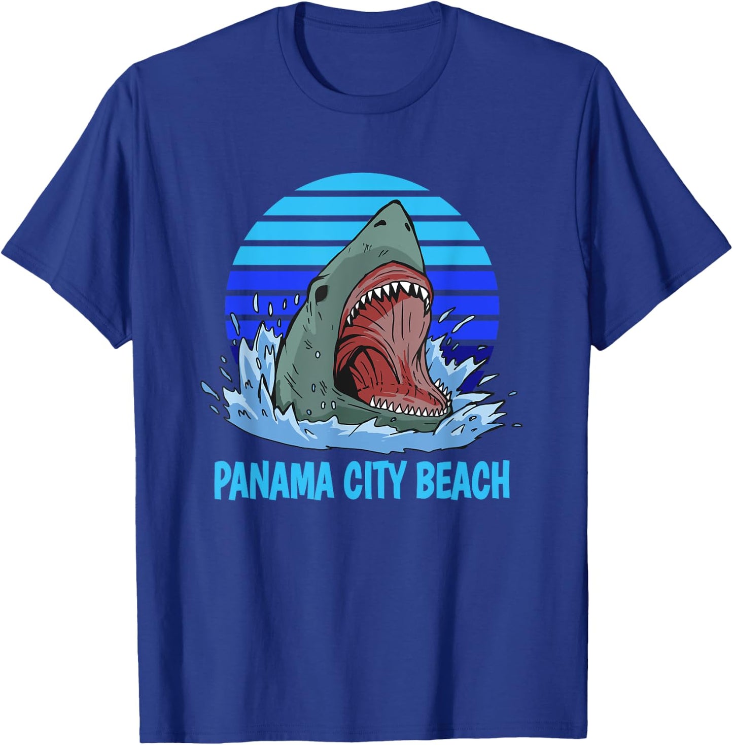 Panama City Beach Vacation Shark Theme Men Women Girls Kids T-Shirt - T-Shirt | Royal