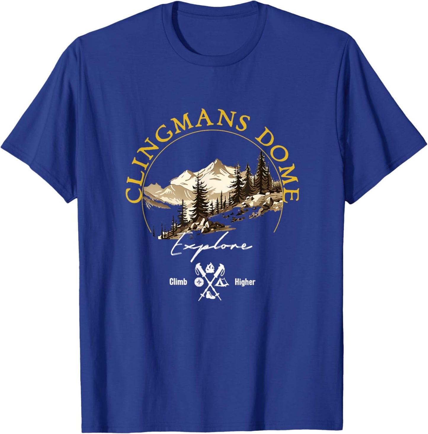Clingmans Dome Retro Vintage Apparel Clingmans Dome Souvenir T-Shirt - T-Shirt | Royal