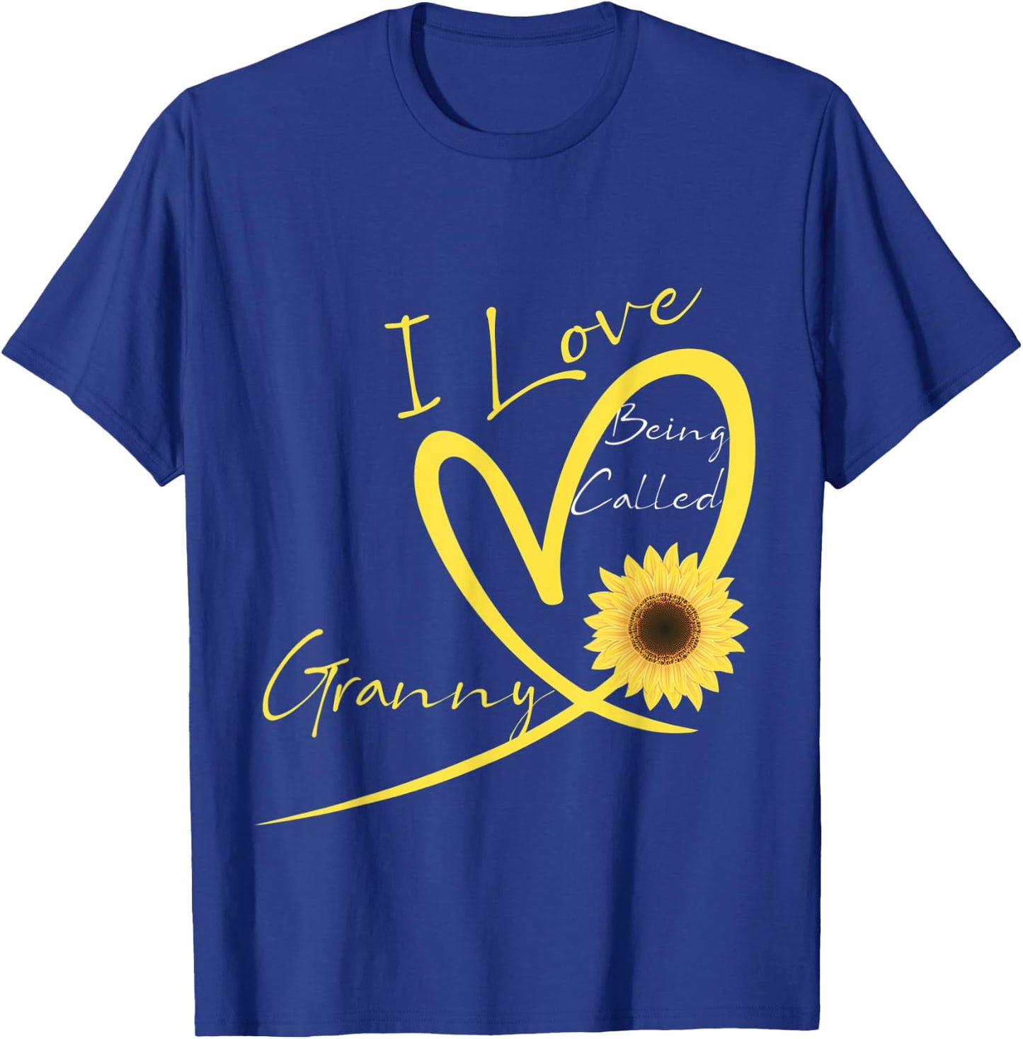 I Love Being Called Granny Sunflower Heart T-Shirt - T-Shirt | Royal