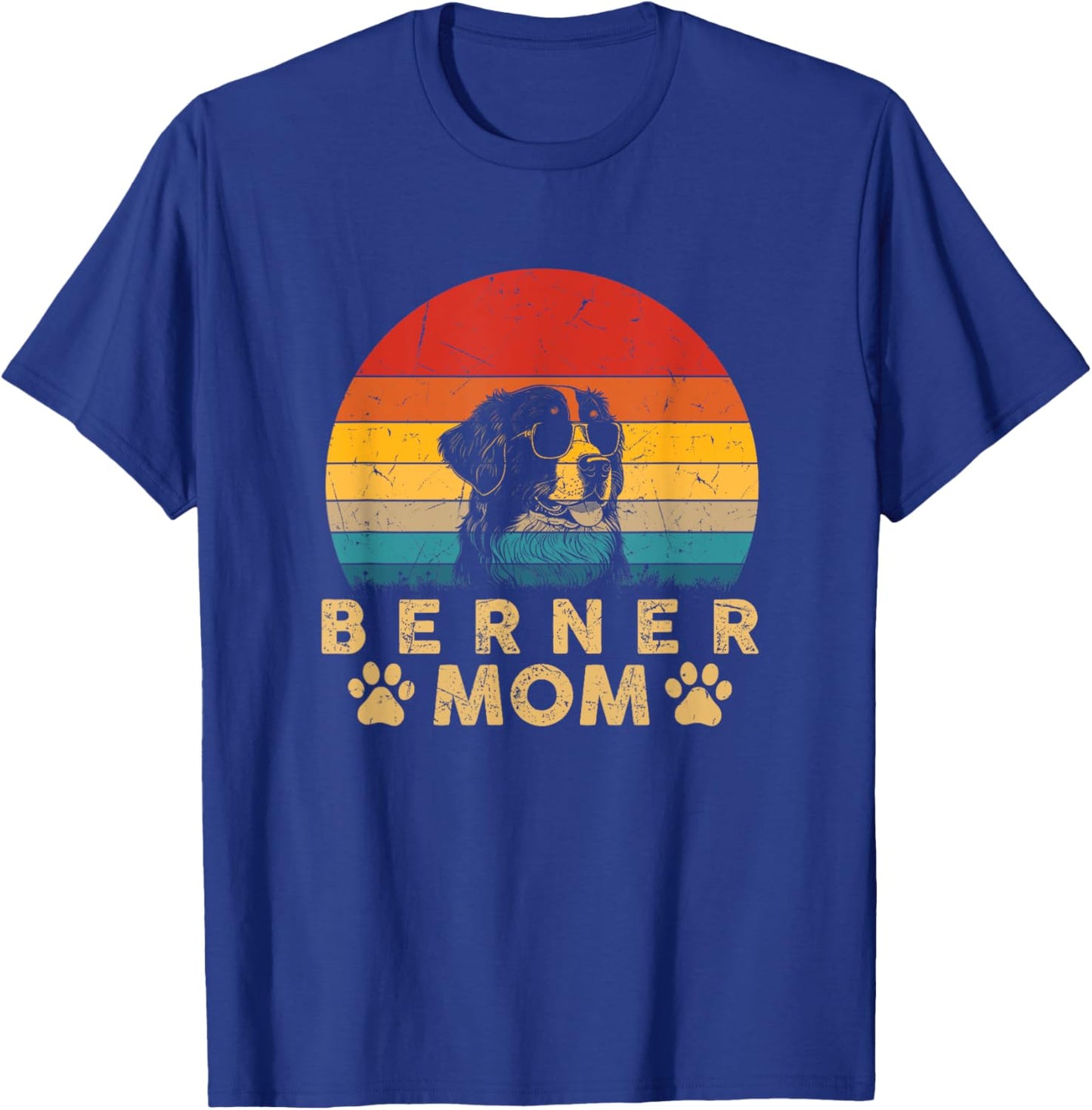 Vintage Berner Mom Dog Lovers Cute Gifts Funny Mothers Day Women Kids T-Shirt - T-Shirt | Royal