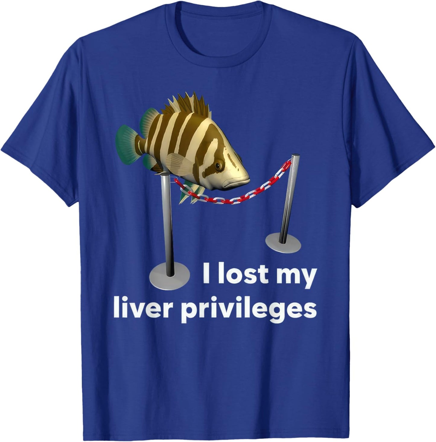 Cawffee I Lost My Liver Privileges Cursed Fish Funny Fish Meme , Small, Black T-Shirt - T-Shirt | Royal