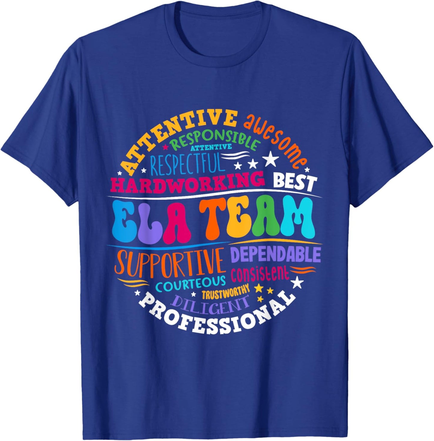 ELA Team Specialist Teacher English Language Arts T-Shirt - T-Shirt | Royal