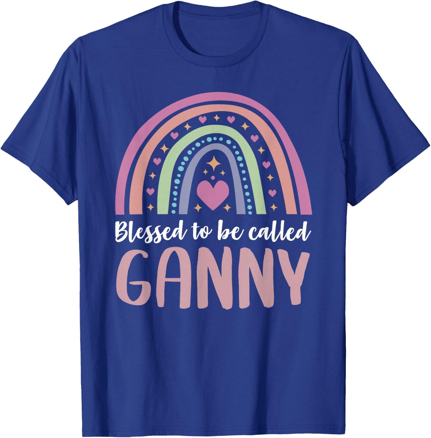 Ganny Shirt for Grandma Women Mothers Day Blessed Ganny T-Shirt - T-Shirt | Royal