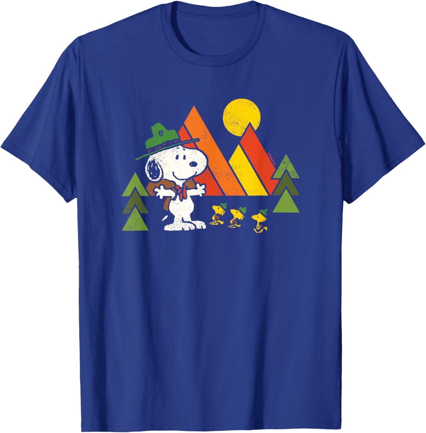 Peanuts - Retro Trailblazers T-Shirt - T-Shirt | Royal