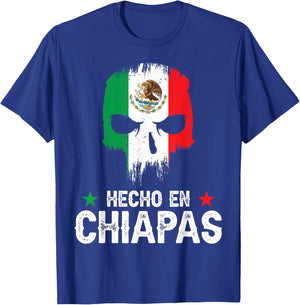 Hecho en Chiapas Mexico - Mexican Flag - Chiapas T-Shirt - T-Shirt | Royal