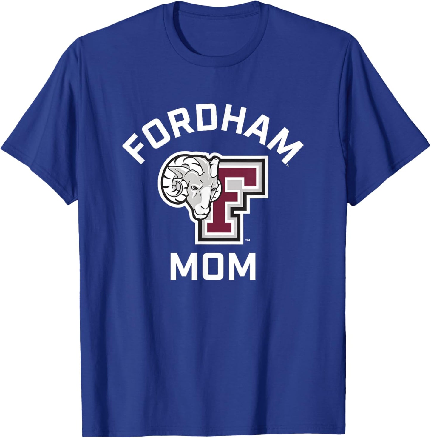 Fordham University Rams Arched Mom T-Shirt - T-Shirt | Royal