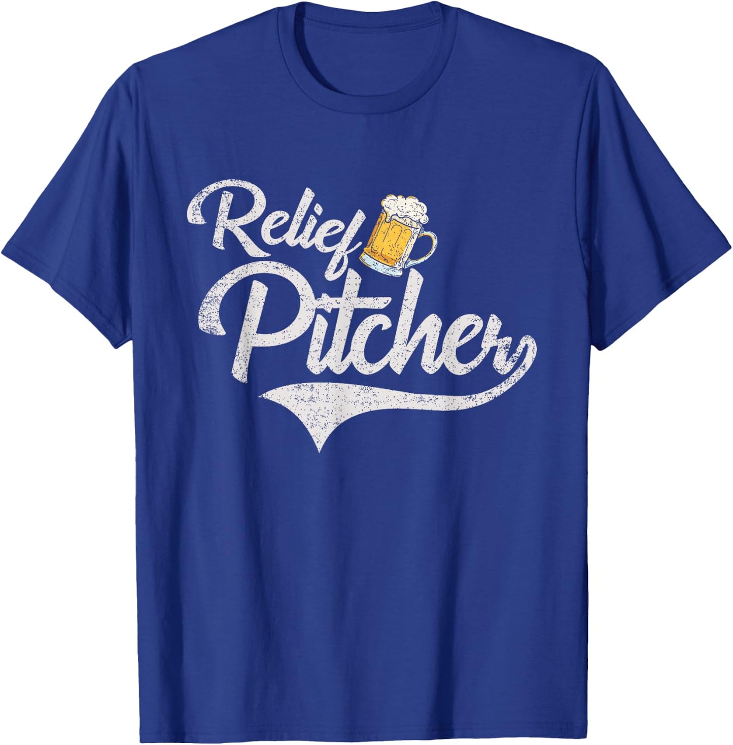 Relief Pitcher Beer and Baseball Funny T-Shirt - T-Shirt | Royal