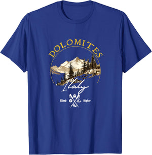 Dolomites Retro Vintage Apparel - Dolomites Souvenir T-Shirt - T-Shirt | Royal