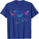 Vintage Shark Silhouette | Hammerhead Shark Tiger Shark T-Shirt - T-Shirt | Royal