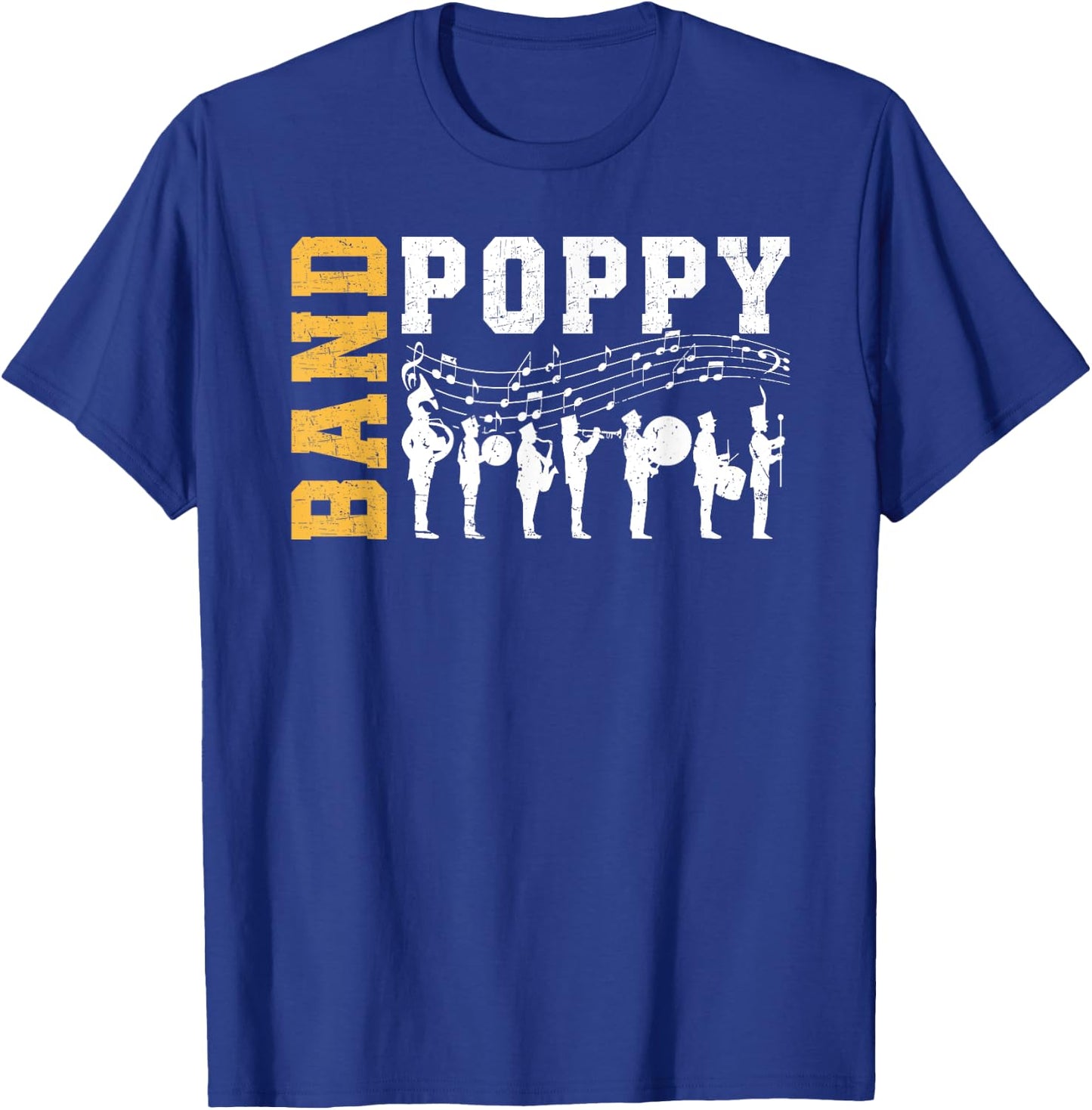 Band Poppy Proud Marching Band Poppy Grandpa T-Shirt - T-Shirt | Royal