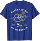 5 Year 5th Wedding Anniversary Husband Wife Couples Matching T-Shirt - T-Shirt | Royal
