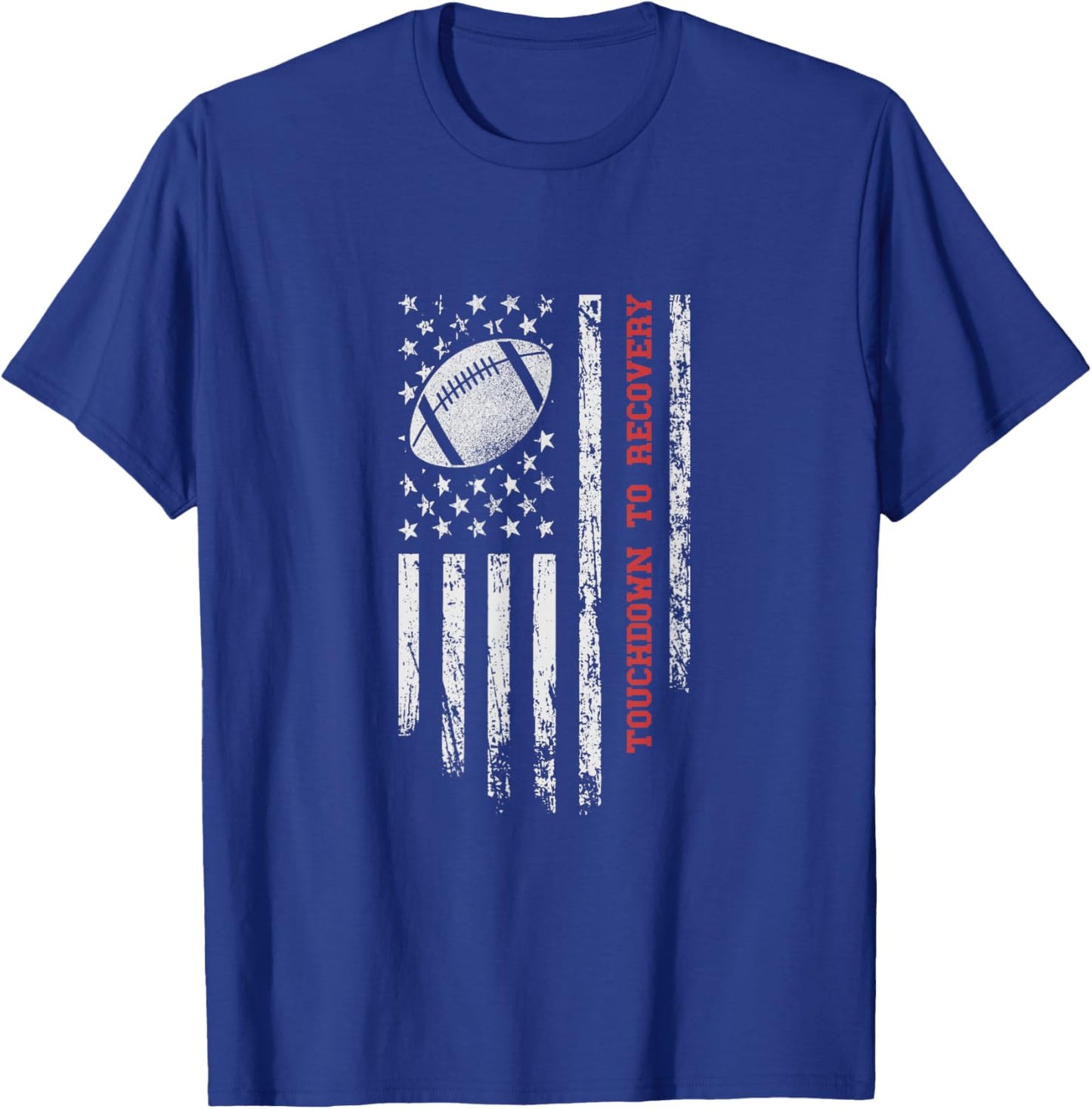 Touchdown to Recovery American Football Player Get Well Soon T-Shirt - T-Shirt | Royal
