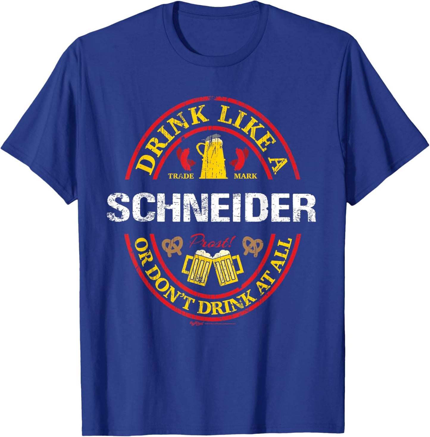 Vintage Drink Like A Schneider Oktoberfest 2021 Drinking T-Shirt - T-Shirt | Royal