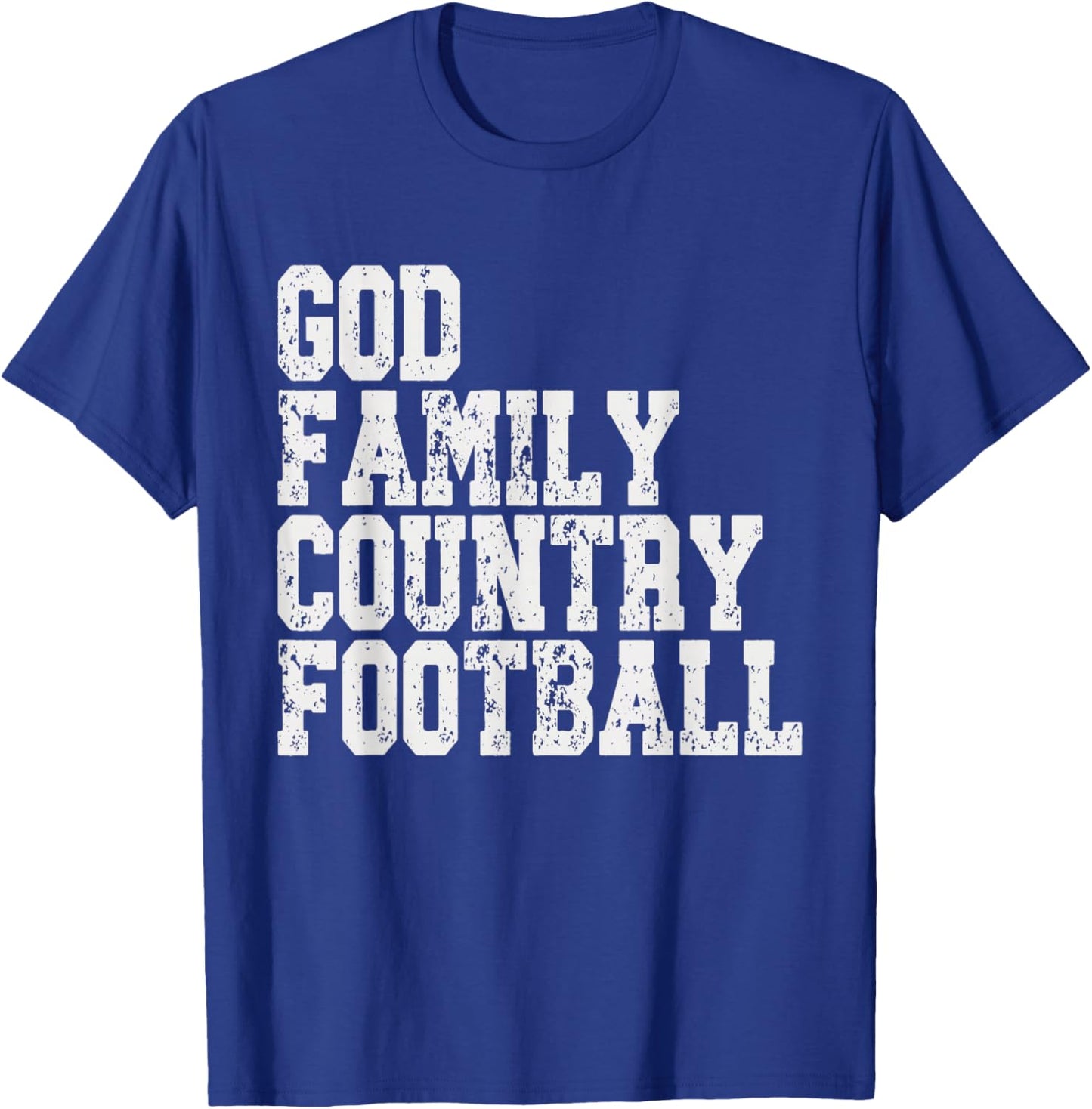 Vintage God Family Country Football , Women, & Kids T-Shirt - T-Shirt | Royal