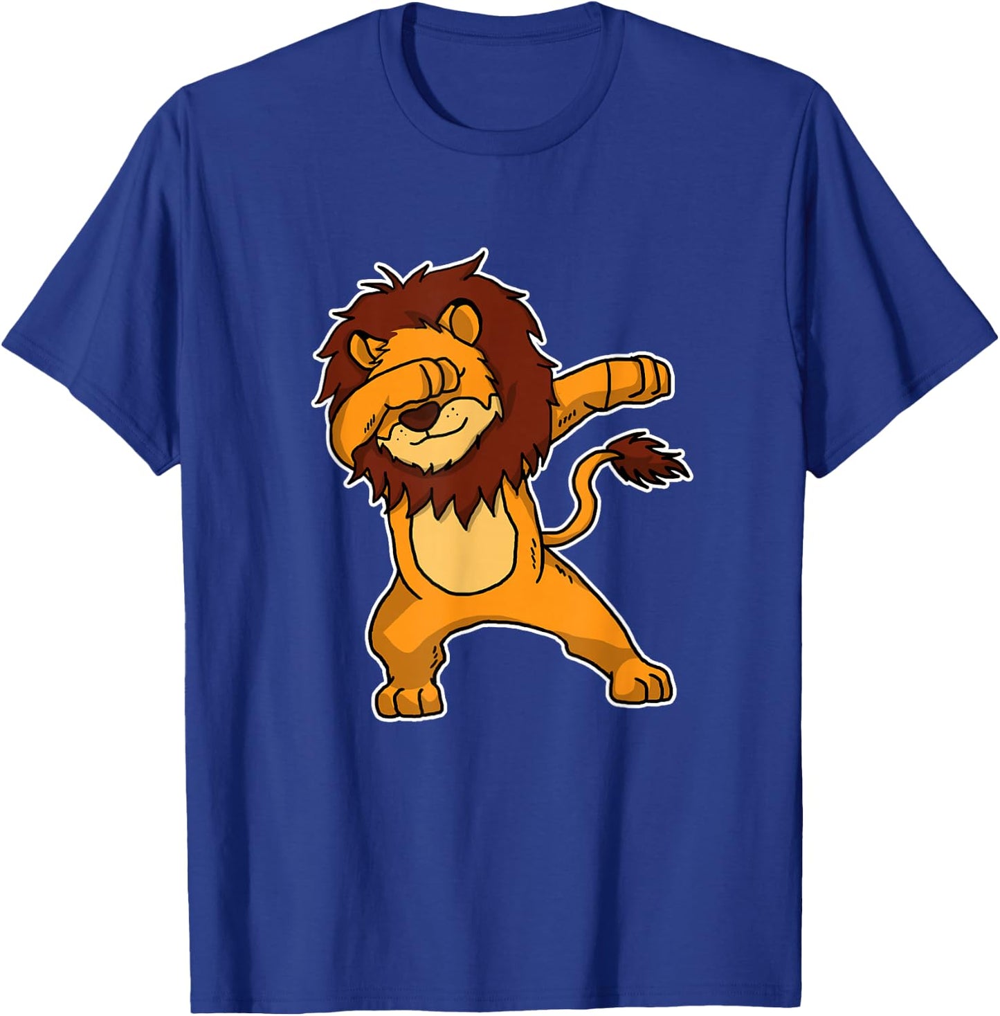 Funny Dabbing Lion Gift Kids Dab Dance T-Shirt - T-Shirt | Royal