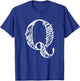 Bold Letter Q - Decorative Alphabet Big Font Capital Letter T-Shirt - T-Shirt | Royal
