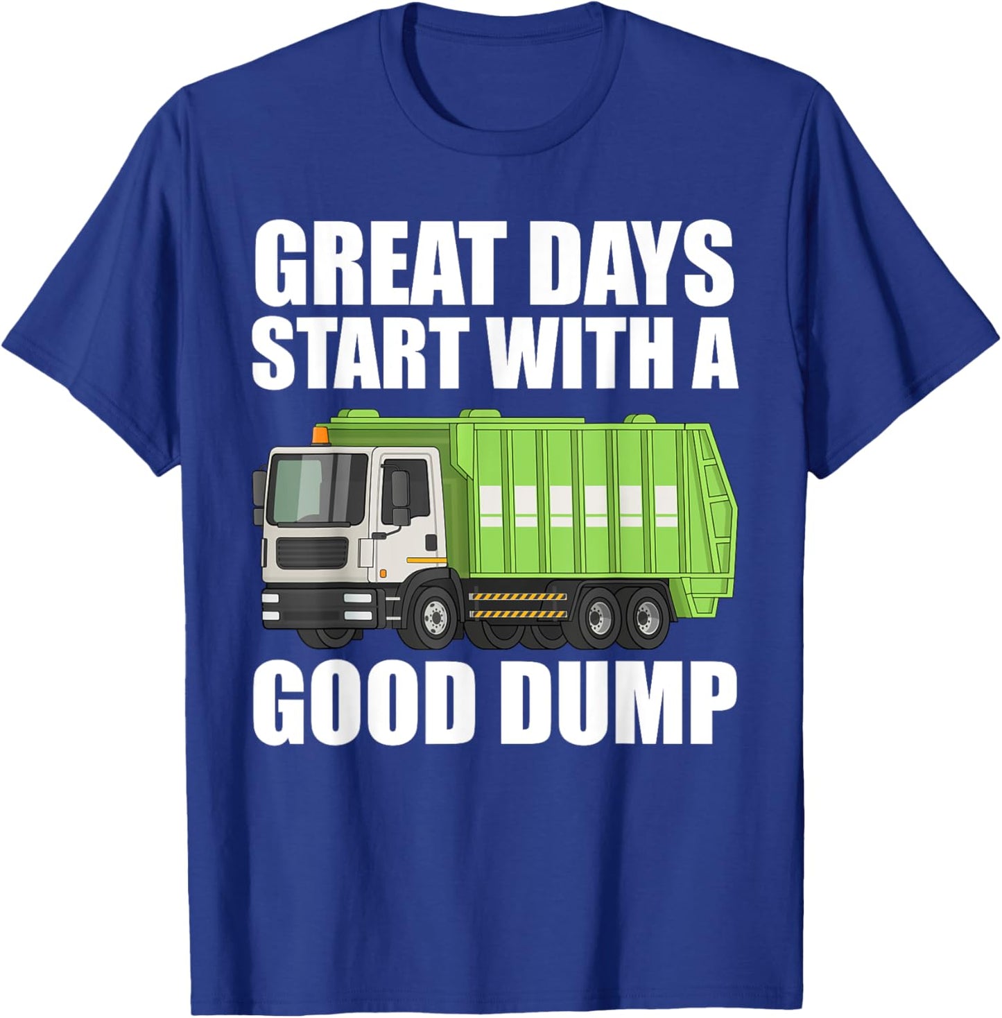 Funny Garbage Truck Art For Boys Toddler Waste Garbage Truck T-Shirt - T-Shirt | Royal