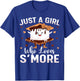 Marshmallow S’more Camping Just A Girl Who Loves S’more T-Shirt - T-Shirt | Royal