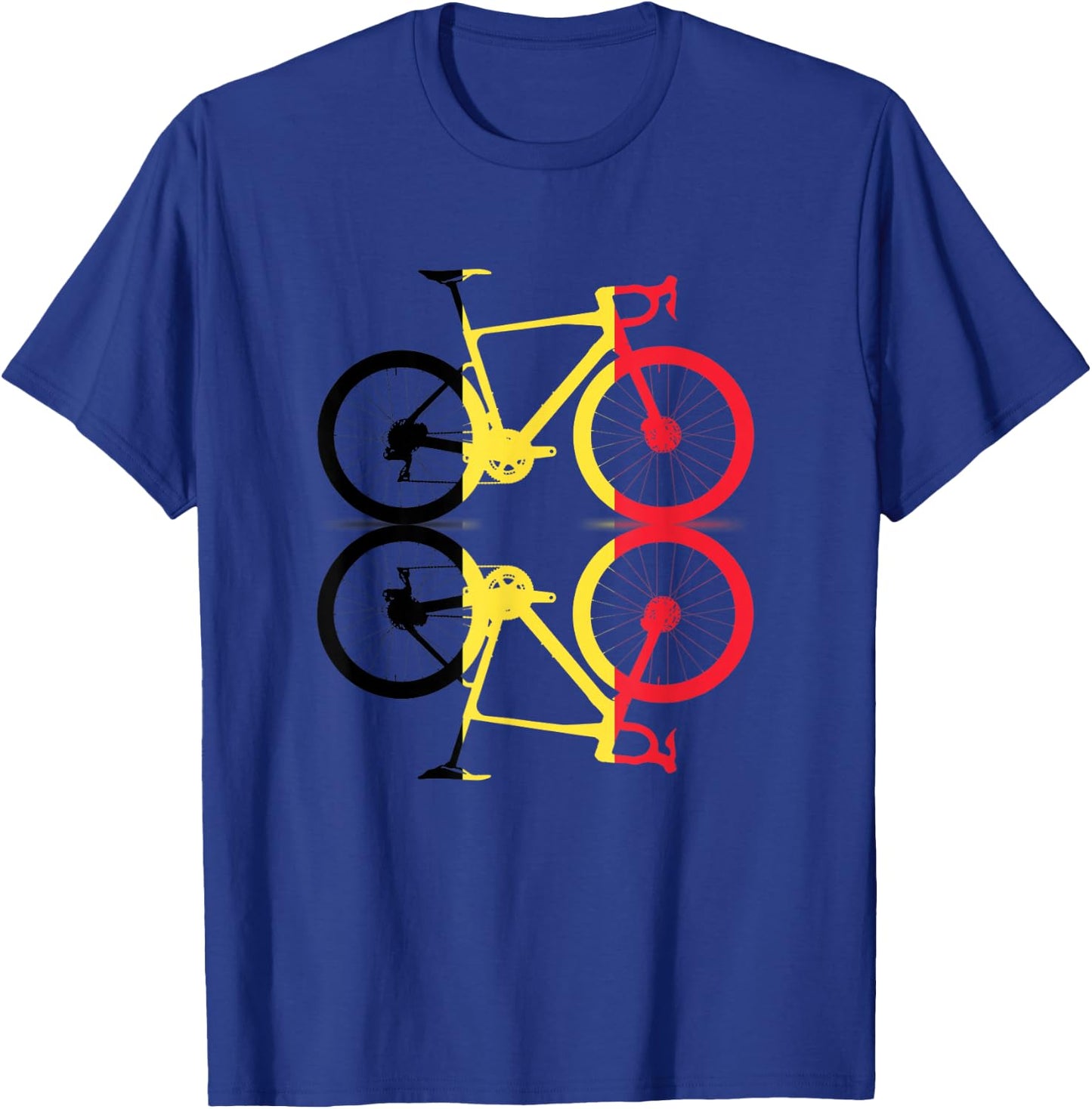 Belgium the Belgian flag bike runs cycling T-Shirt - T-Shirt | Royal