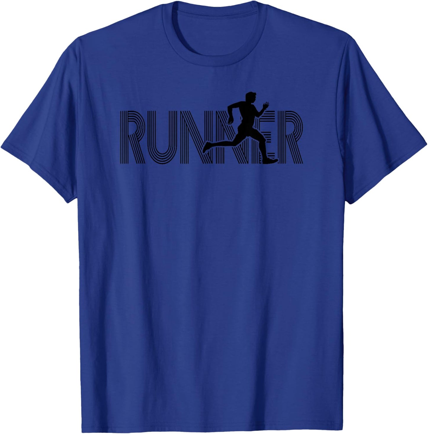 Runner Track & Field Cross Country Marathon Running Graphic T-Shirt - T-Shirt | Royal