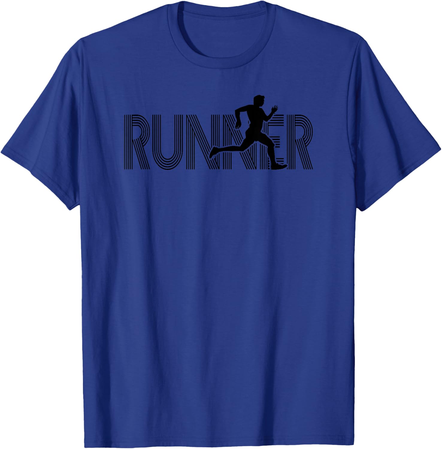 Runner Track & Field Cross Country Marathon Running Graphic T-Shirt - T-Shirt | Royal